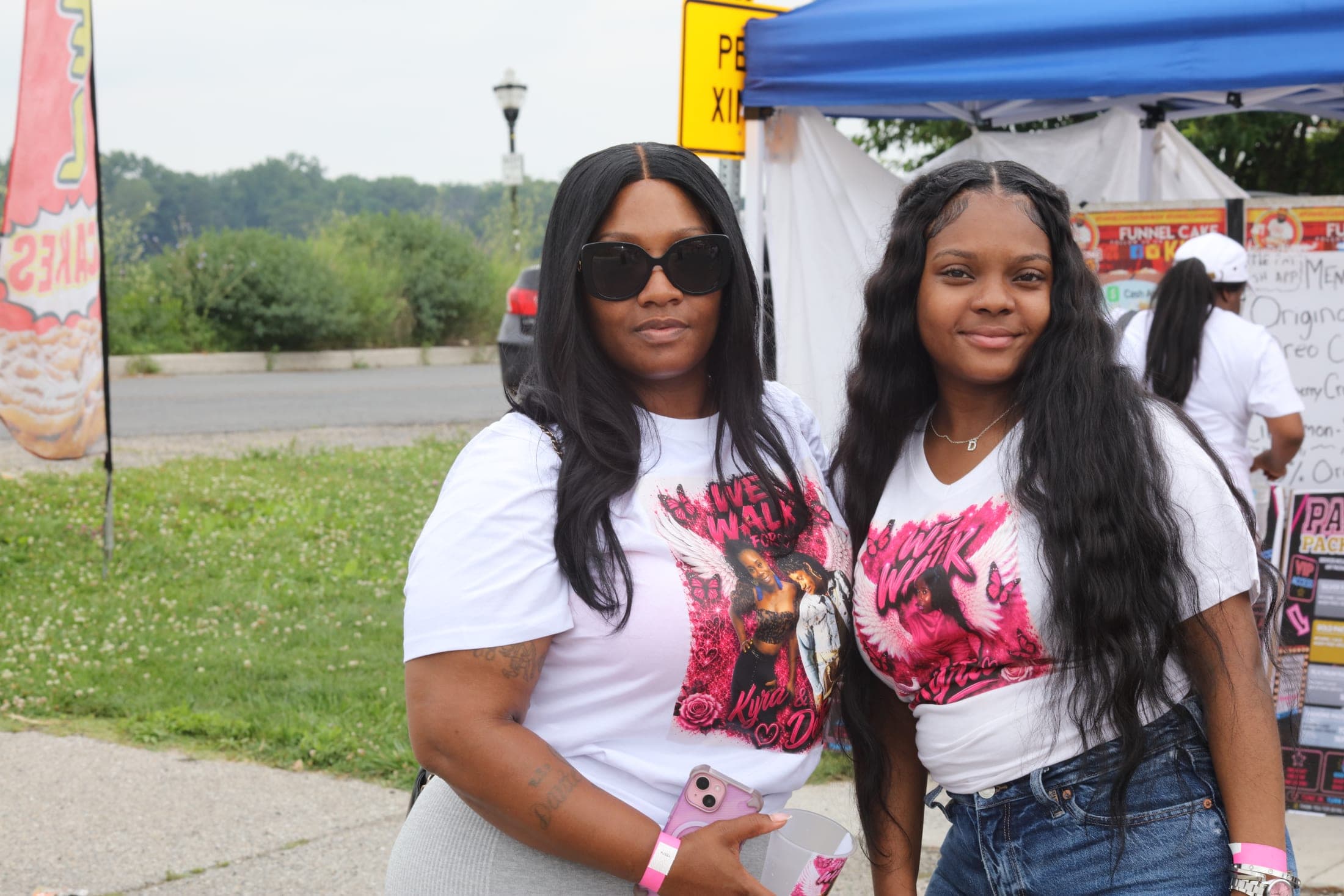 Mother and daughter, walking in her honor.