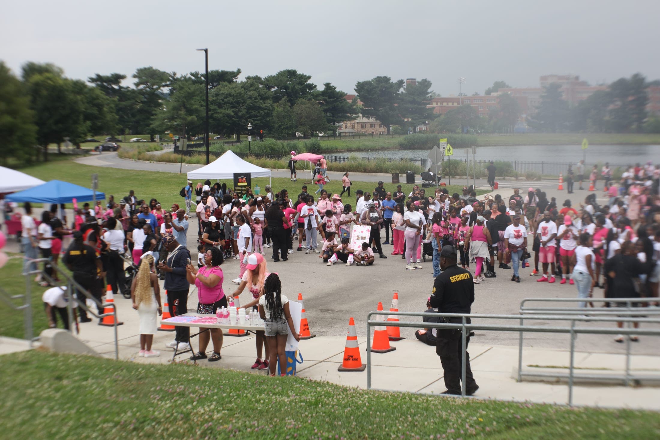 Hundreds gather at the lake for the 1st Annual Say Her Name Walk.