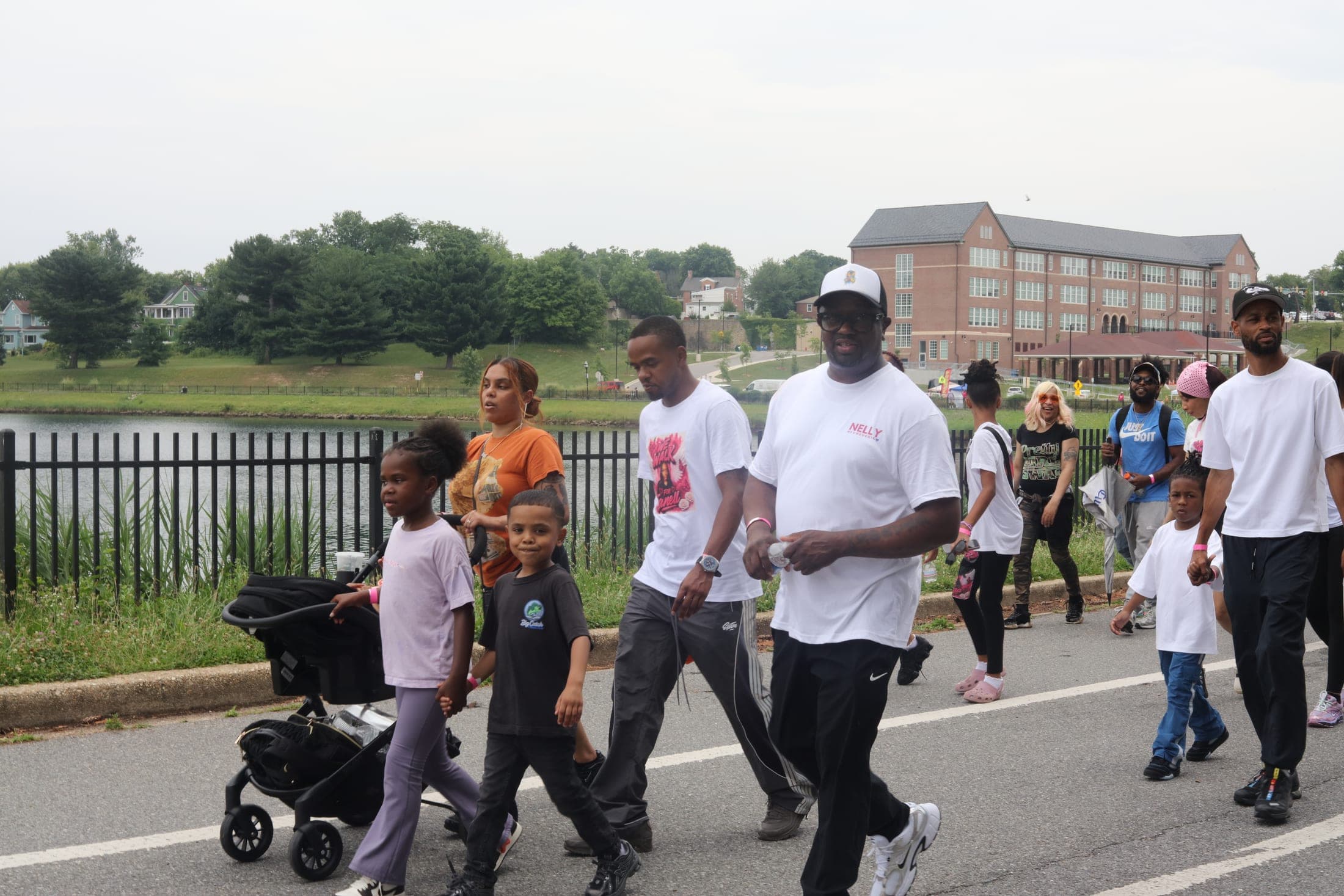 Children join the walk.