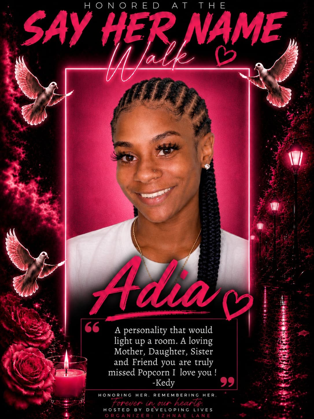 Tribute portrait of Adia
