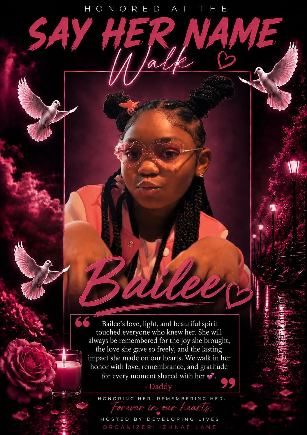Tribute portrait of Bailee