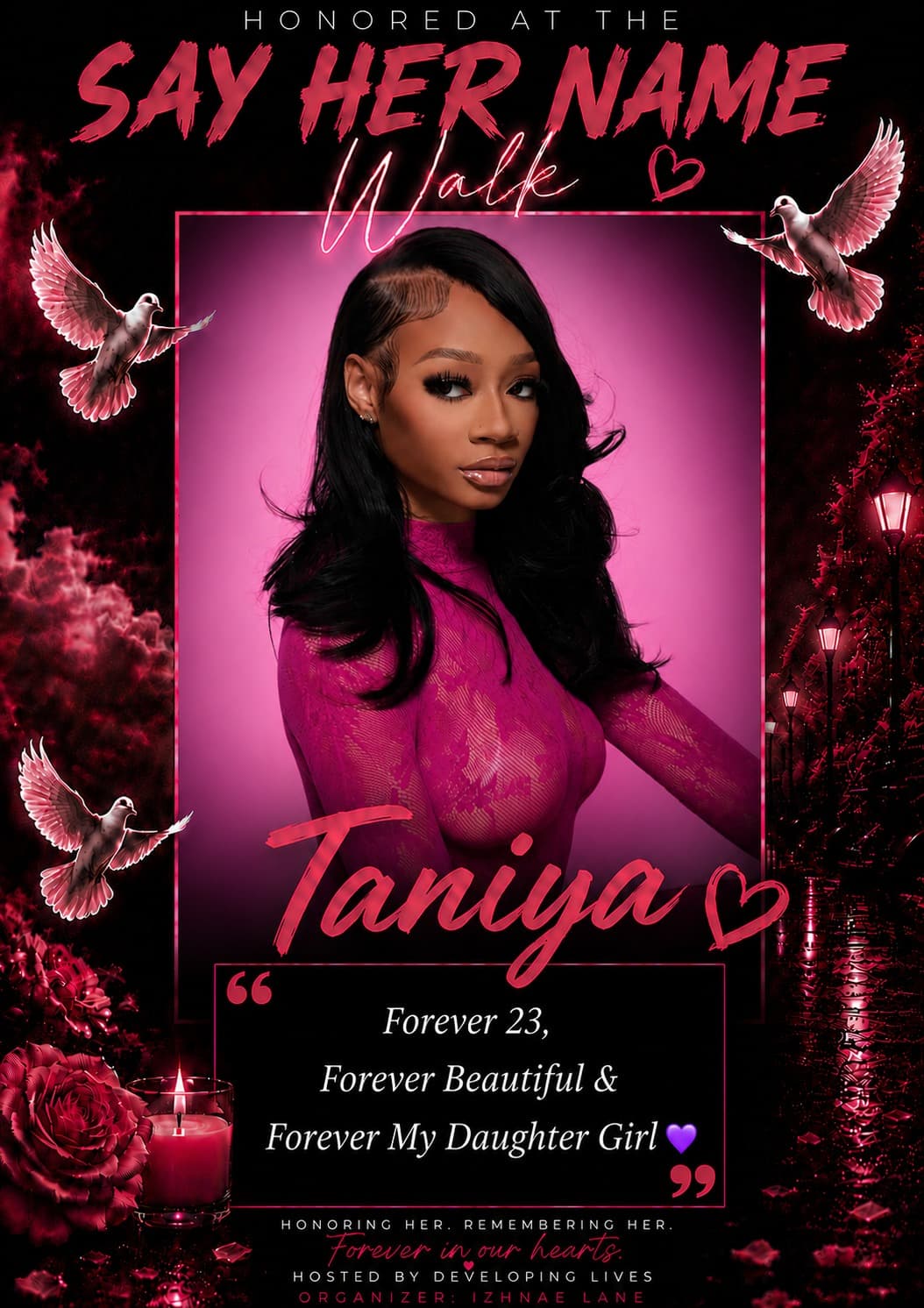 Tribute portrait of Taniya