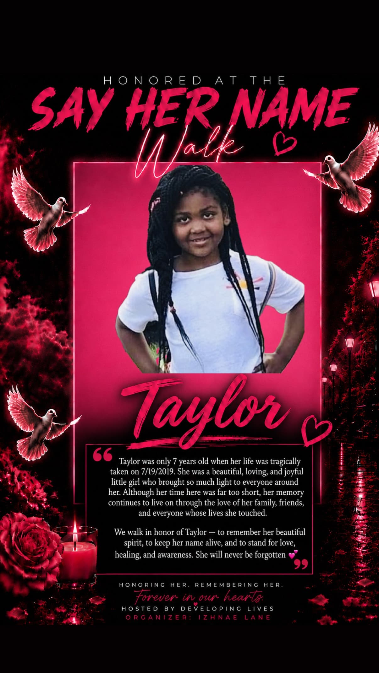 Tribute portrait of Taylor
